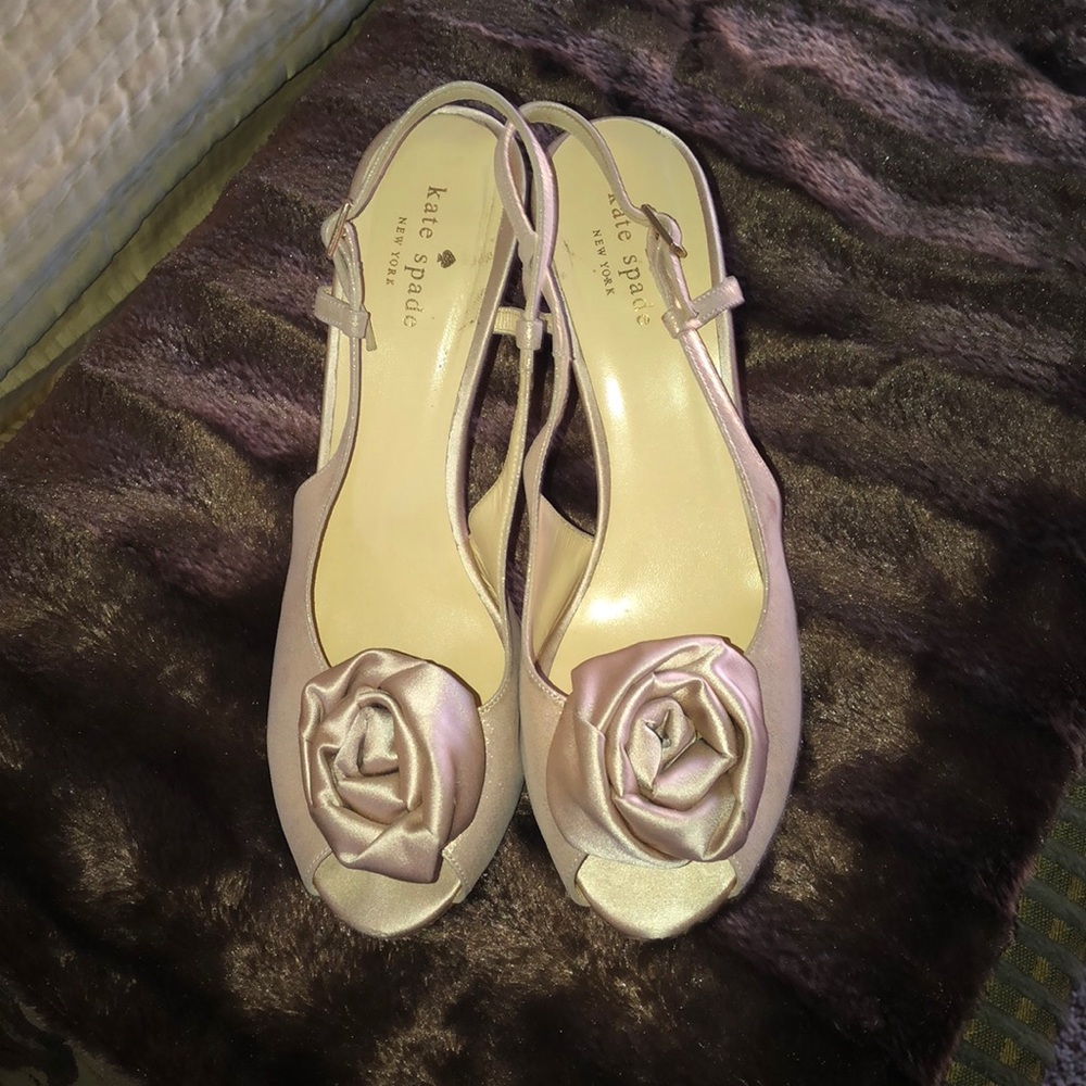 Kate Spade Blush peep toe heels